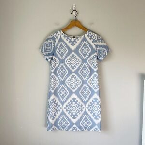 Lulus Women's Light Blue White Printed Dress Size XS